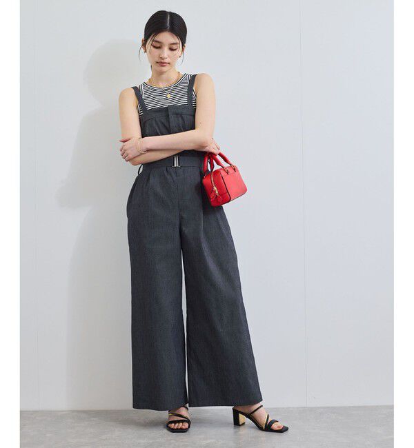 VIS「ベルト付きベアサロペット」|オールインワン|