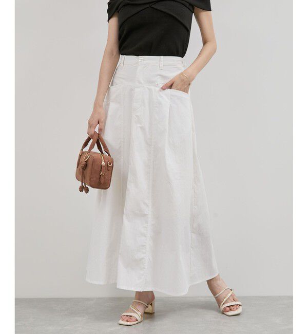 VIS「ウエスト切替デザインフレアスカート」|スカート|