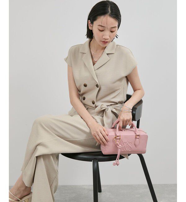 VIS「エアタン加工リラックスロンパース」|オールインワン|