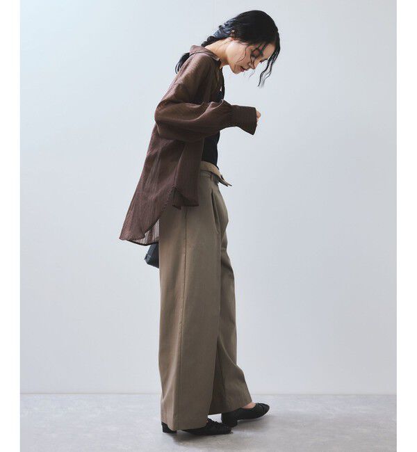 VIS「シアーストライプオーバーサイズシャツ/イージーケア」|シャツ・ブラウス|