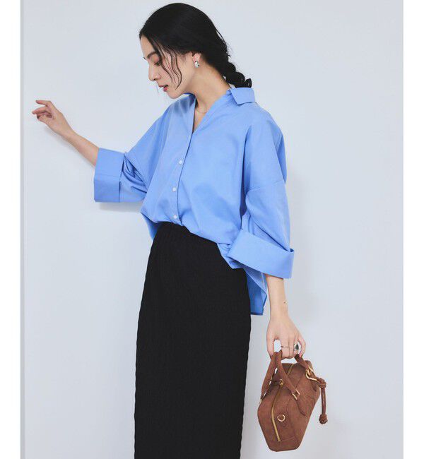 VIS「【WEB限定】スキッパーワイドスリーブシャツ/通勤対応」|シャツ・ブラウス|