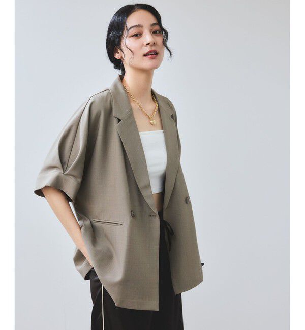 VIS「【WEB限定】タックスリーブテーラードジャケット」|テーラードジャケット|