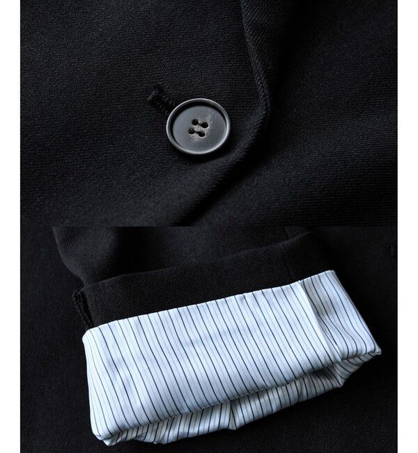 VIS「【美easy】ウーリッシュダブルブレストテーラードジャケット【セットアップ対応/洗える】」|テーラードジャケット|