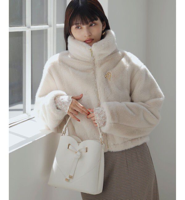 VIS「ブローチ付きアソートファーブルゾン」|ブルゾン・スタジャン|キナリ(16)