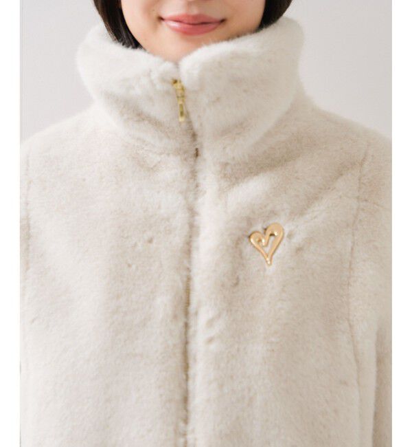 VIS「ブローチ付きアソートファーブルゾン」|ブルゾン・スタジャン|