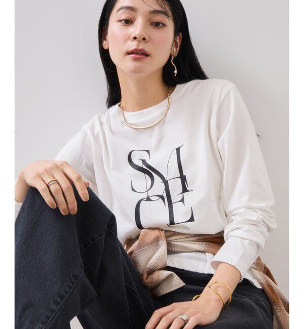 VIS「フォト＆ロゴアソートロングスリーブTシャツ」|Tシャツ・カットソー|ホワイト系(11)