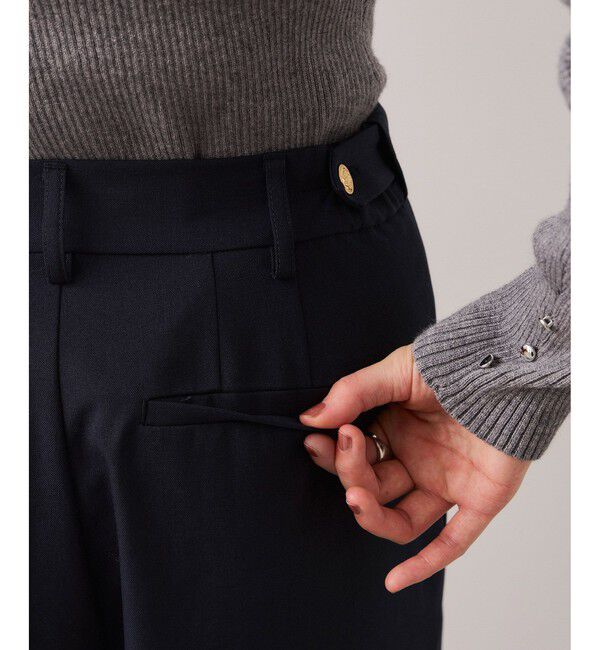 VIS「【美easy】コンフォートストレートワイドパンツ/イージーケア・UVケア・セットアップ対応」|チノ|