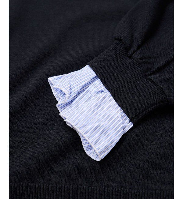 VIS「フリルドッキングニットプルオーバー」|ニット・セーター|