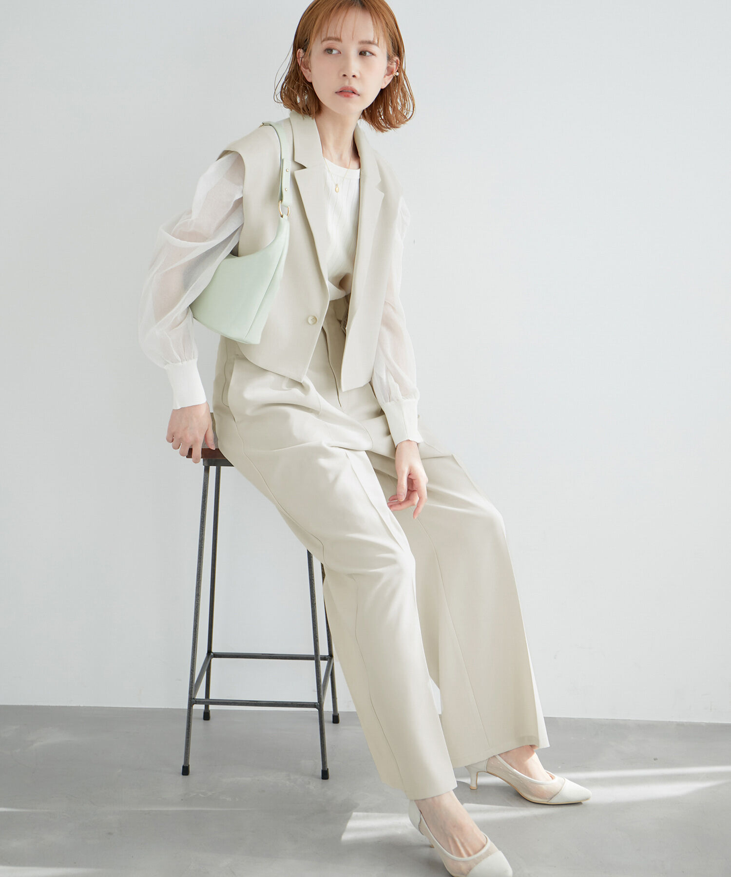 Rope&rsquo;Picnic「ハイウエストセンタープレスパンツ/UVカット・セットアップ対応・リンクコーデ」|その他|