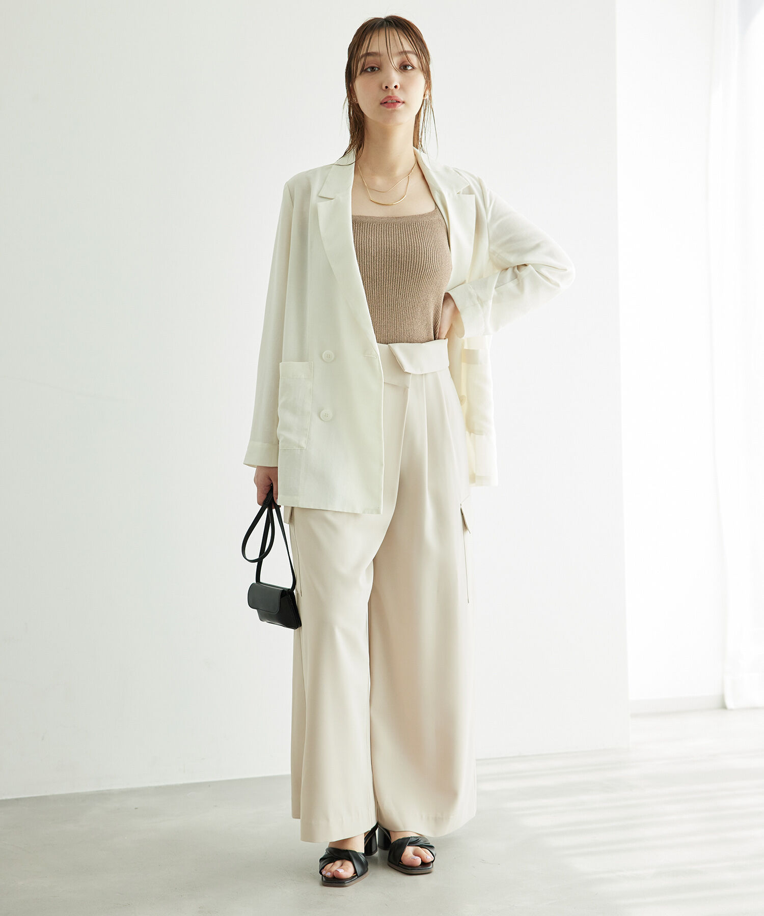 Rope&rsquo;Picnic「アシンメトリータックパンツ」|その他|