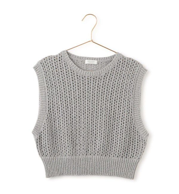 Rope&rsquo;Picnic「透かし編みラメニットベスト」|ベスト・ジレ|
