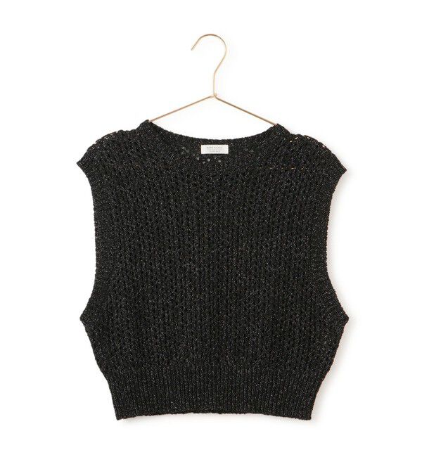 Rope&rsquo;Picnic「透かし編みラメニットベスト」|ベスト・ジレ|