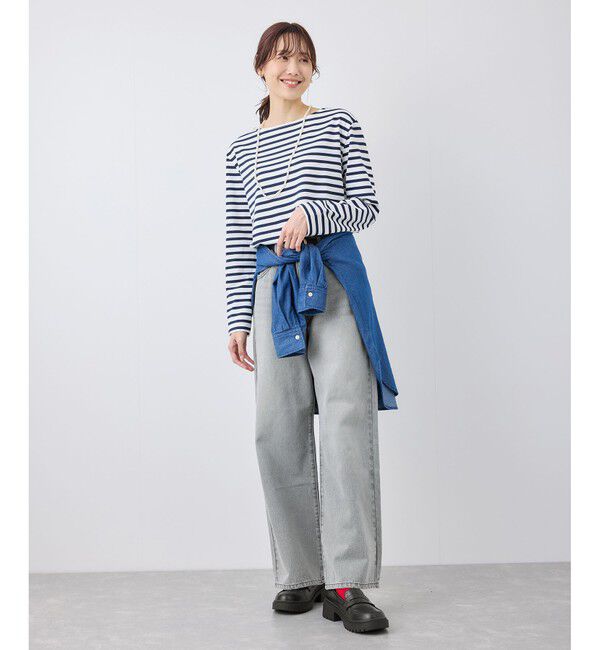 Rope&rsquo;Picnic「【emur/エミュール】ワイドストレートデニムパンツ」|デニム|