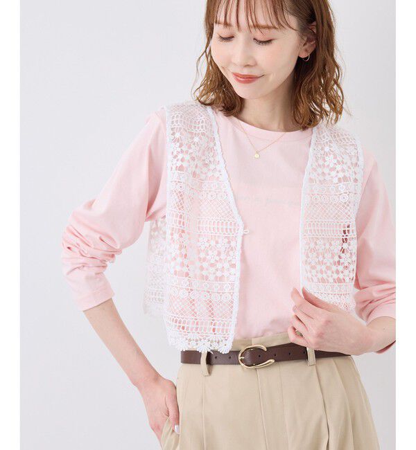 Rope&rsquo;Picnic「フロントボタンレースジレベスト/リンクコーデ」|ベスト・ジレ|