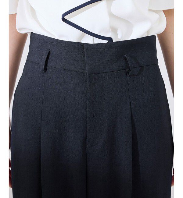 Rope&rsquo;Picnic「カナパ ベルト付きワイドパンツ/セットアップ対応・UV・抗菌防臭・接触冷感」|チノ|