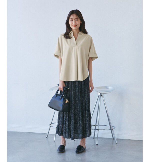 Rope&rsquo;Picnic「【UVカット・接触冷感・イージーケア】スキッパーシャツブラウス」|シャツ・ブラウス|