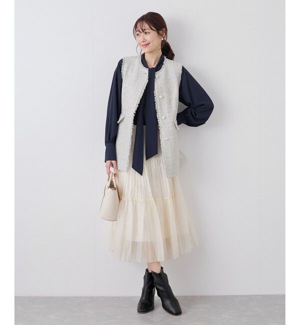 Rope&rsquo;Picnic「ツイードジレ ベスト」|ベスト・ジレ|