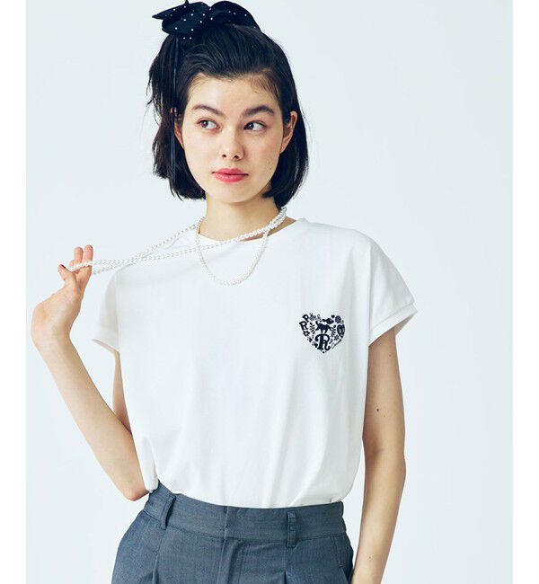 Rope&rsquo;Picnic「【Chocomoo&times;ROPE' PICNIC】【接触冷感】アソートフレンチスリーブTシャツ」|Tシャツ・カットソー|ホワイト(10)