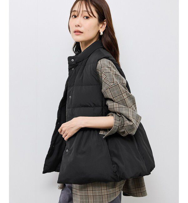 Rope&rsquo;Picnic「【GREEN DOWN/グリーンダウン】ペプラムダウンベスト」|ダウンベスト・ベスト|