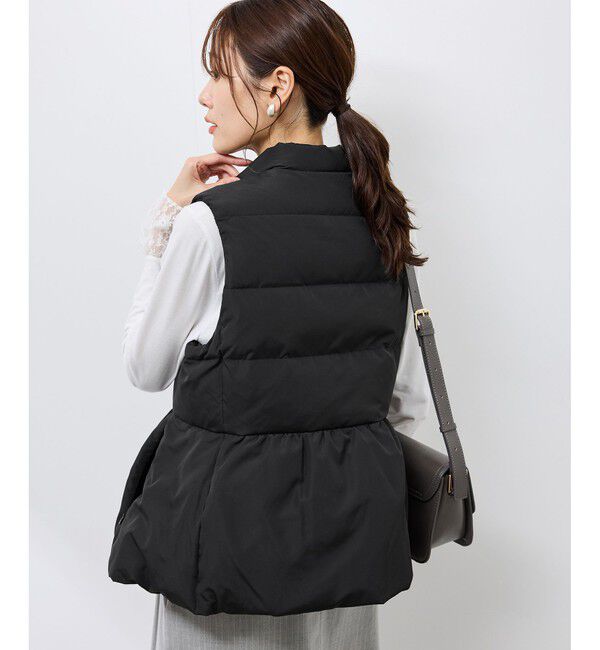 Rope&rsquo;Picnic「【GREEN DOWN/グリーンダウン】ペプラムダウンベスト」|ダウンベスト・ベスト|