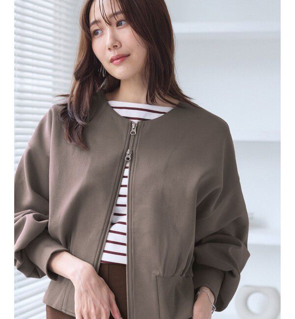 Rope&rsquo;Picnic「W-ZIPドルマンカットカーディガン」|カーディガン|ブラウン系(22)