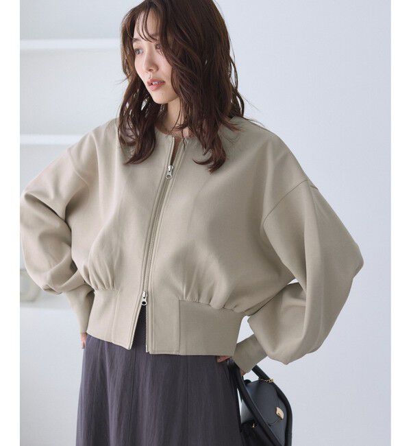 Rope&rsquo;Picnic「W-ZIPドルマンカットカーディガン」|カーディガン|ベージュ系(28)