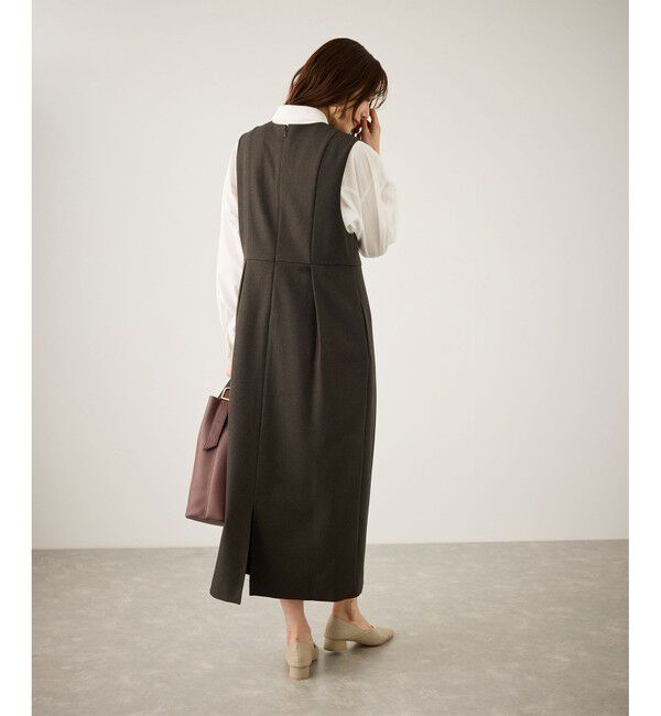 Rope&rsquo;Picnic「キーネックジャンパースカート」|ワンピース|