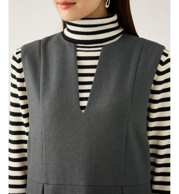 Rope&rsquo;Picnic「キーネックジャンパースカート」|ワンピース|