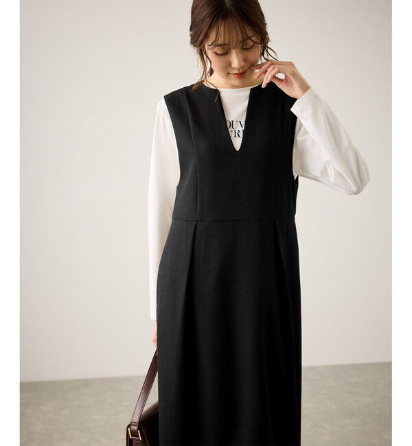 Rope&rsquo;Picnic「キーネックジャンパースカート」|ワンピース|