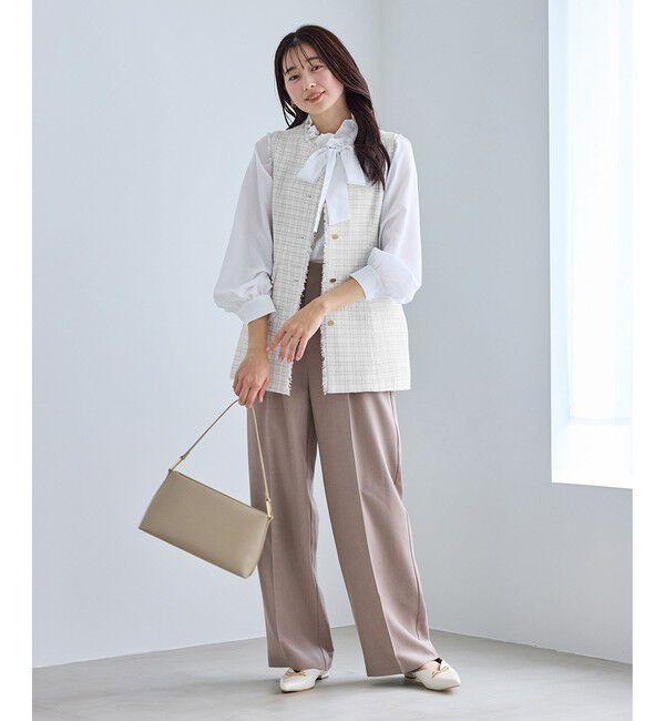 Rope&rsquo;Picnic「【WEB限定カラー】ツイード金ボタンジレベスト/セレモニー対応・リンクコーデ」|ベスト・ジレ|