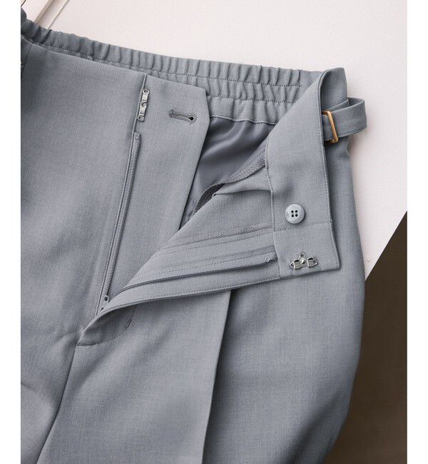 Rope&rsquo;Picnic「【低身長・小柄さんサイズ】クリアツイルワイドパンツ/入卒式・セレモニー・セットアップ対応」|チノ|