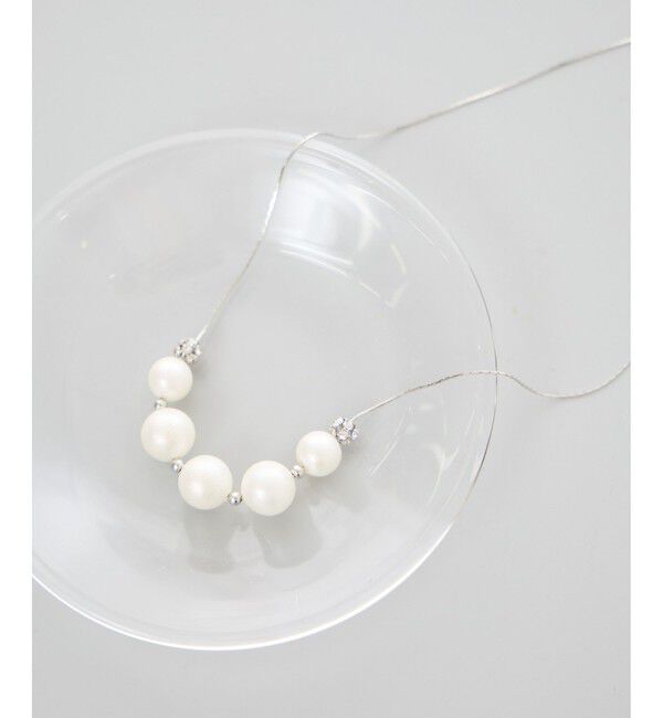 ROPE PICNIC PASSAGE「ロンデル&times;パールネックレス」|ネックレス|シルバー(93)