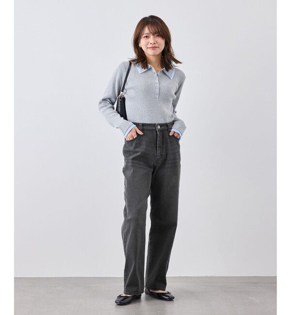 Rope&rsquo;Picnic「ウエストシェイプハイライズマムジーンズ」|デニム|