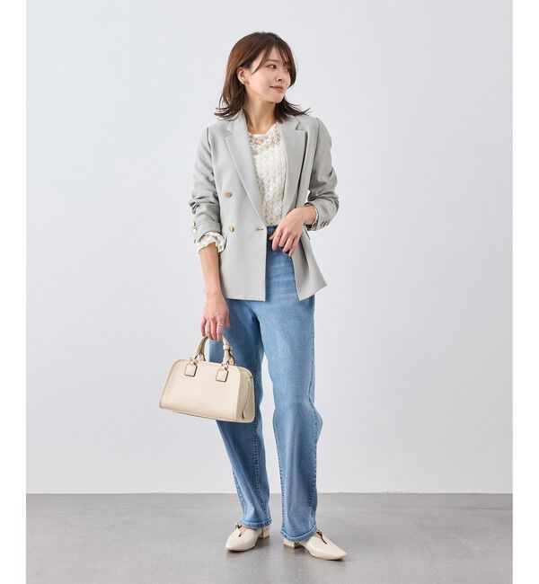 Rope&rsquo;Picnic「ウエストシェイプハイライズマムジーンズ」|デニム|