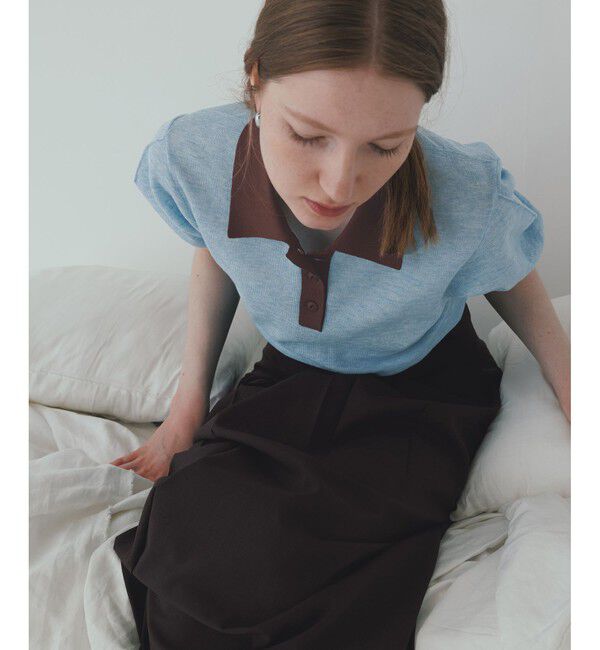 ADAM ET ROPE'「ラミーニットポロシャツ」|ポロシャツ|