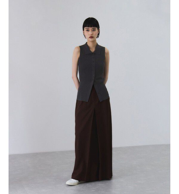 ADAM ET ROPE'「リブノースリーブニット」|ニット・セーター|