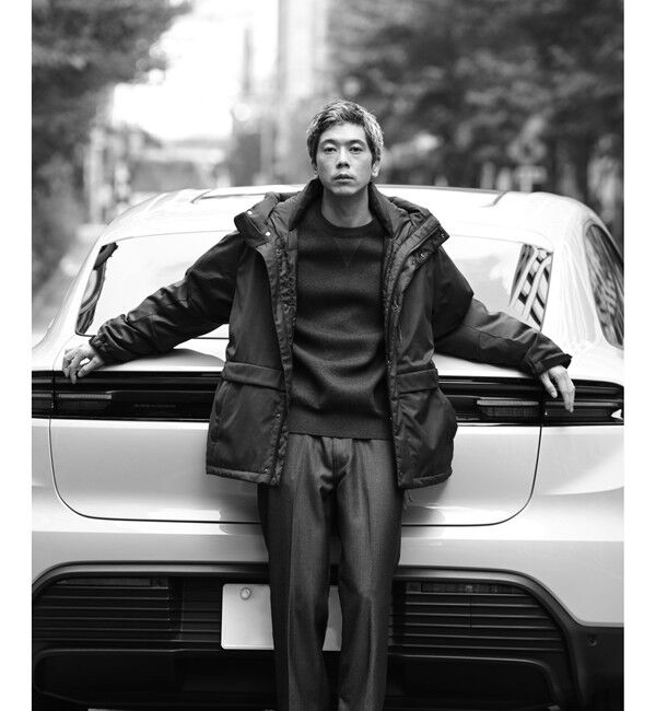 ADAM ET ROPE'「【ACT_01 AO】ラミネート メリノウール ショートダウンジャケット」|ダウン|