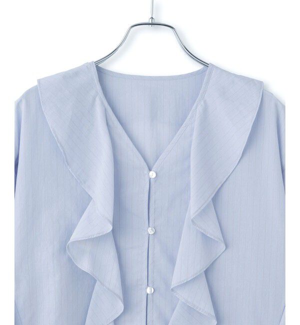 ADAM ET ROPE'「【WEB限定】オーバーラッフルフリルブラウス」|シャツ・ブラウス|