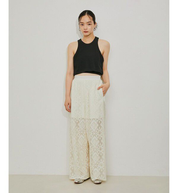 ADAM ET ROPE'「【サステナブル】Wフェイスジャージーセットロンパース」|オールインワン|