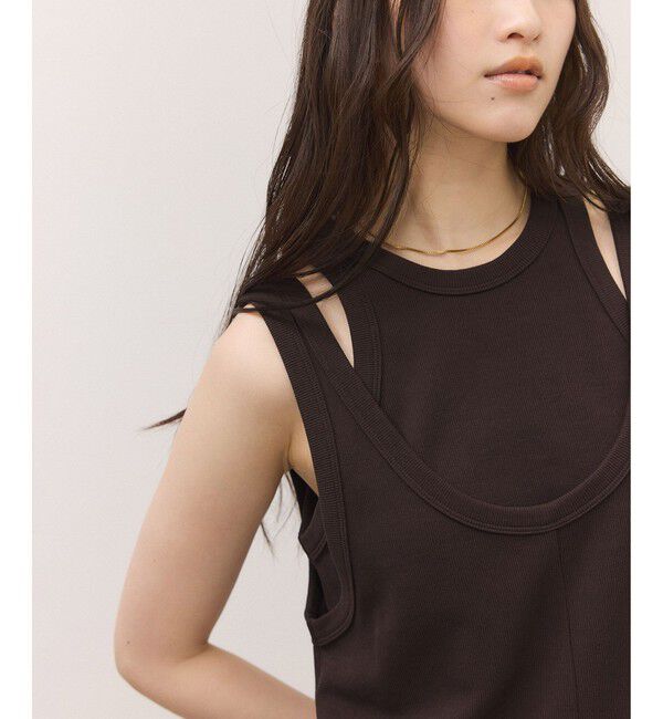 ADAM ET ROPE'「【サステナブル】Wフェイスジャージーセットロンパース」|オールインワン|