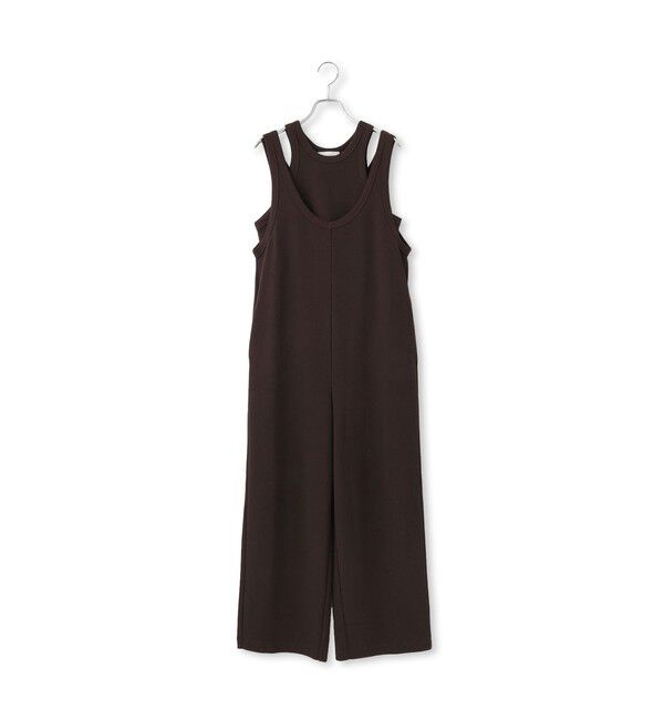 ADAM ET ROPE'「【サステナブル】Wフェイスジャージーセットロンパース」|オールインワン|