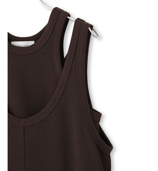 ADAM ET ROPE'「【サステナブル】Wフェイスジャージーセットロンパース」|オールインワン|