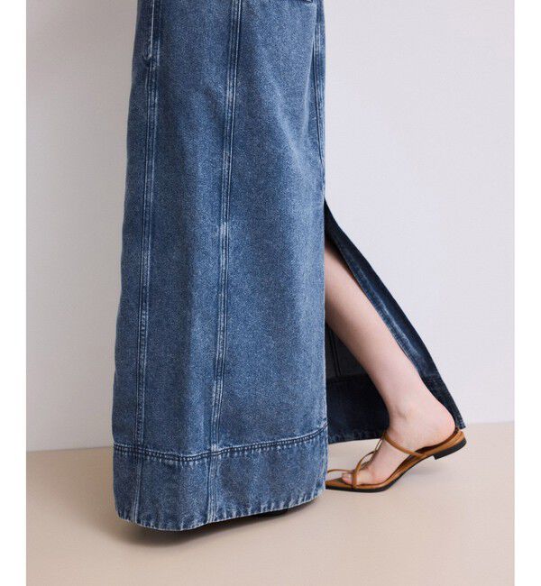 ADAM ET ROPE'「【WEB限定】ライトデニムスリーブレスワンピース」|ワンピース|