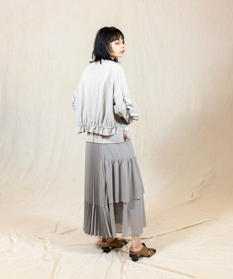  「ギャザージップブルゾン」|ブルゾン・スタジャン|