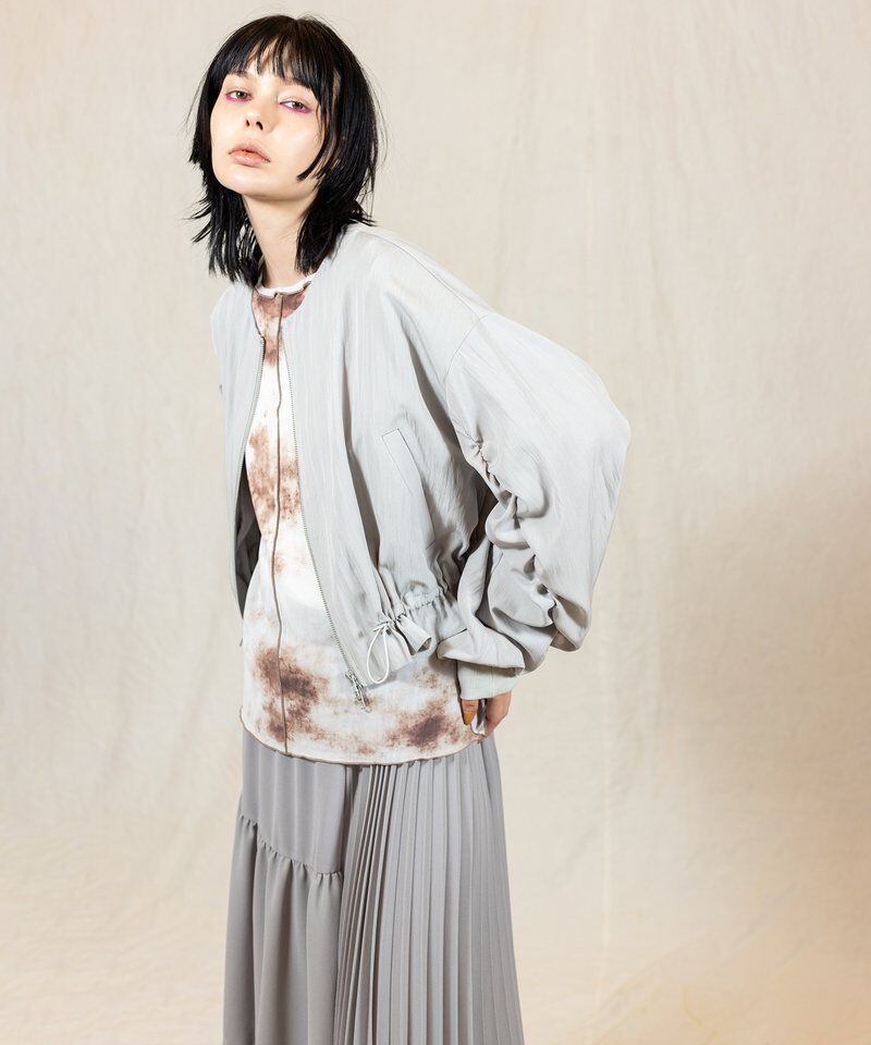  「ギャザージップブルゾン」|ブルゾン・スタジャン|