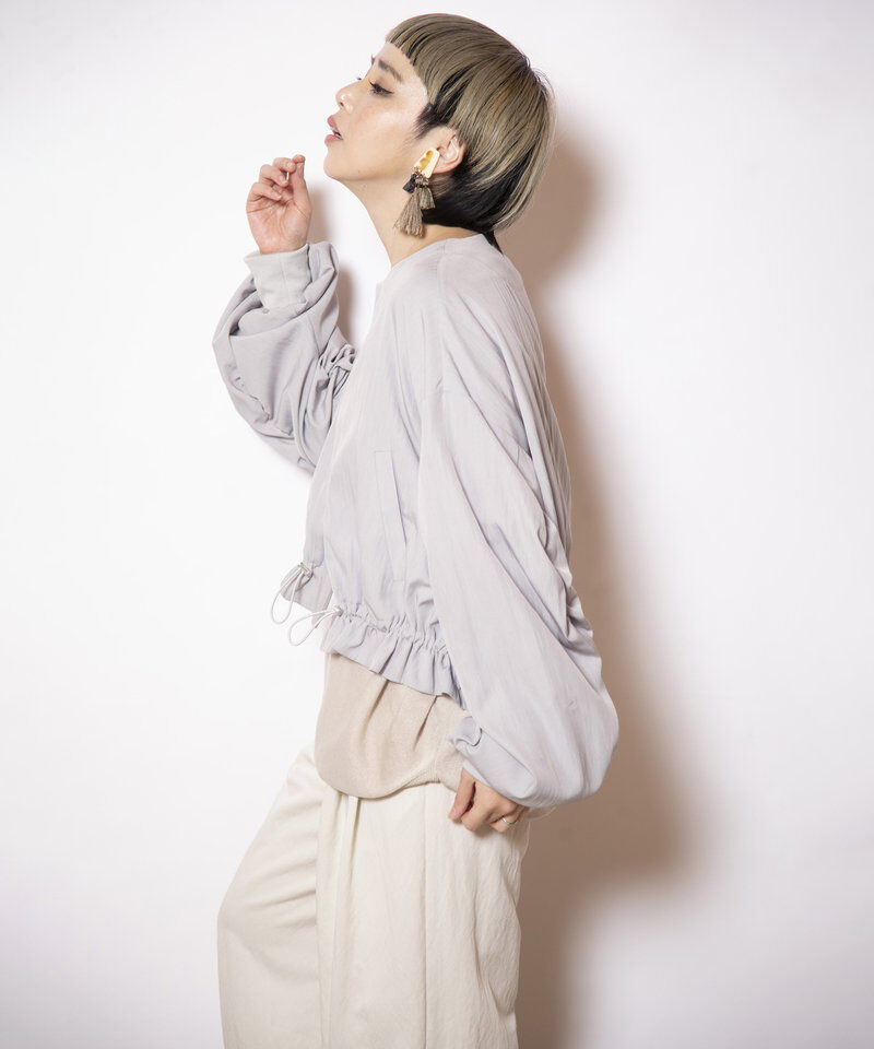  「ギャザージップブルゾン」|ブルゾン・スタジャン|