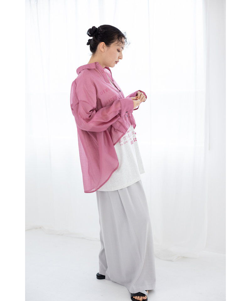  「シアーバックギャザーブラウス」|シャツ・ブラウス|