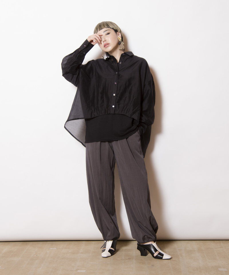  「シアーバックギャザーブラウス」|シャツ・ブラウス|