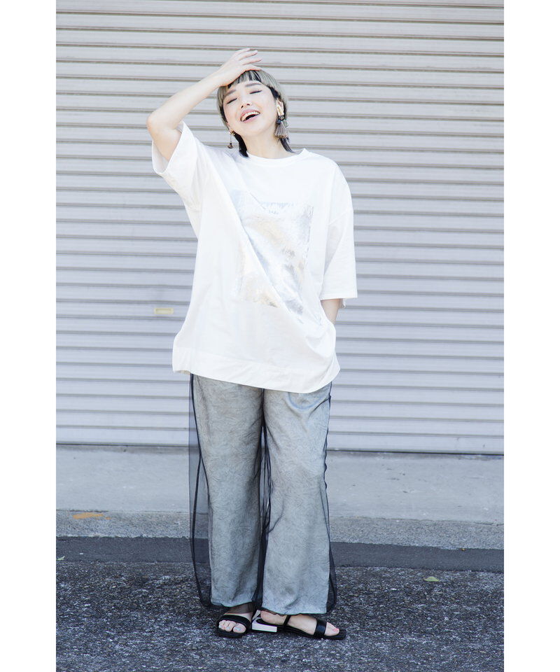  「箔プリントTシャツ」|Tシャツ・カットソー|