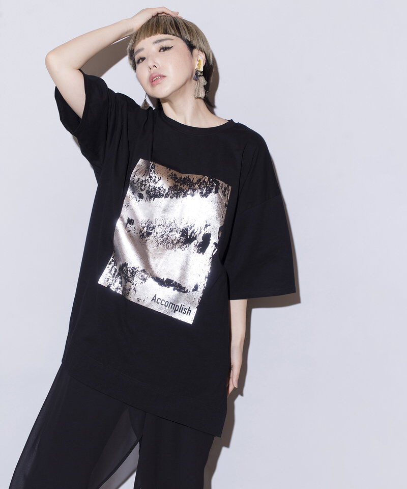  「箔プリントTシャツ」|Tシャツ・カットソー|